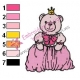Teddy Bear Queen Mother Embroidery Design